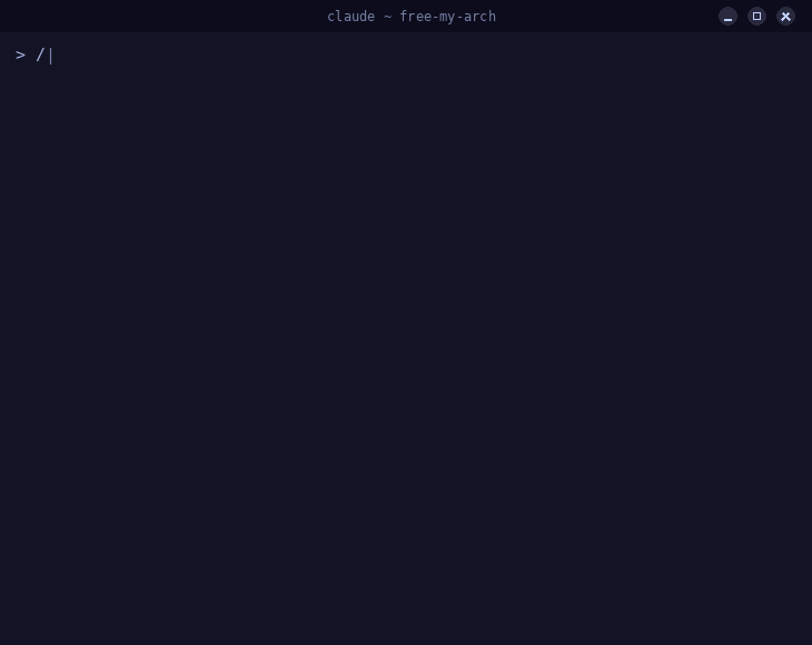 A Claude Code skill that finds disk space to reclaim on Arch Linux and asks before cleaning.